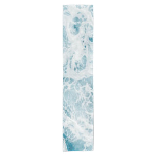 Summer Blue Ocean Wave Short Table Runner