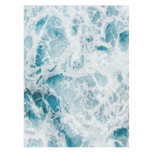 Summer Blue Ocean Wave Tablecloth