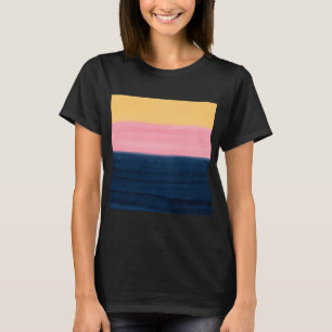 Summer Blue Pink Yellow Strokes Stripes Paint T-Shirt