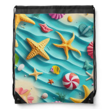 SUMMER BLUE SEA STARFISH FLOWERS INNERTUBES