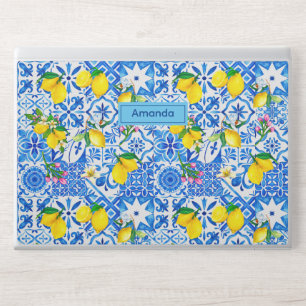 Summer blue Sicilian Amalfi Mediterranean majolica HP Laptop Skin