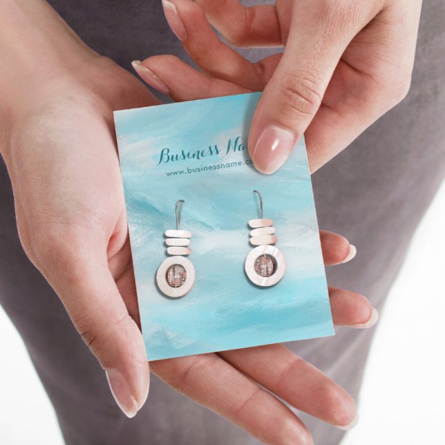 Summer Blue Sky Background Earring Cards (Creator Uploaded)