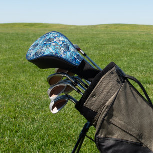 Summer Blue Waratah Florals Golf Head Cover