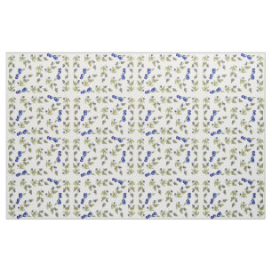 summer blueberries on vine fabric