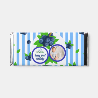 Summer Blueberry Party Berry First Birthday Hershey Bar Favors