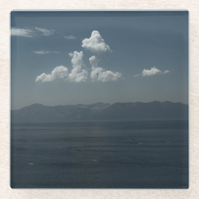 Summer Blues Glass Coaster (Front)