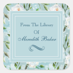Summer Blush Lacy Floral Blooms Bookplate