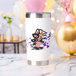 Summer boat and fish insulated tumbler