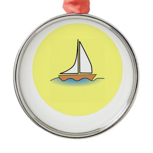 summer boat boating sport fish fishing water wave metal ornament