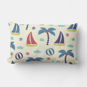 Summer Boats II Lumbar Pillow