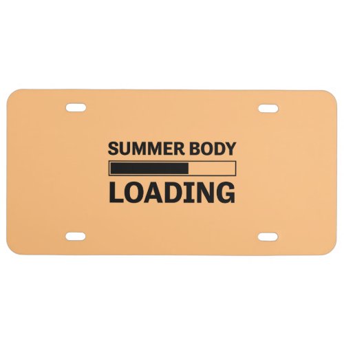 Summer Body Loading Funny Sport Gym License Plate