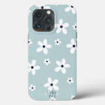 Summer Boho Blue White Daisy Flowers iPhone 13 Pro Case