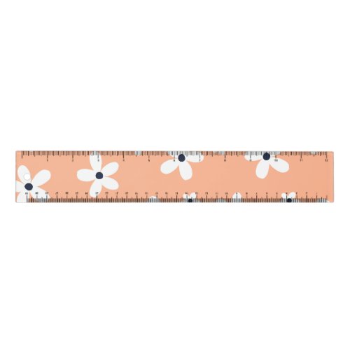 Summer Boho White Daisy Flowers Ruler