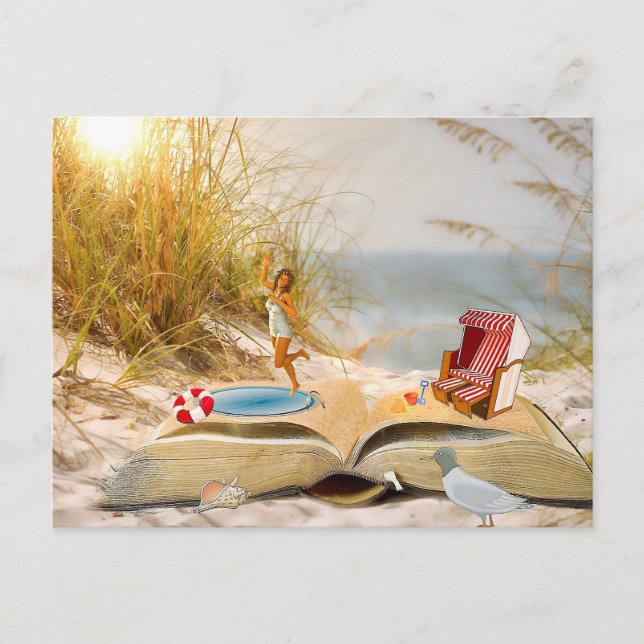Summer Books - Customize Me! Postcard (Front)