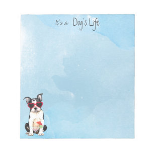 Summer Boston Terrier Notepad