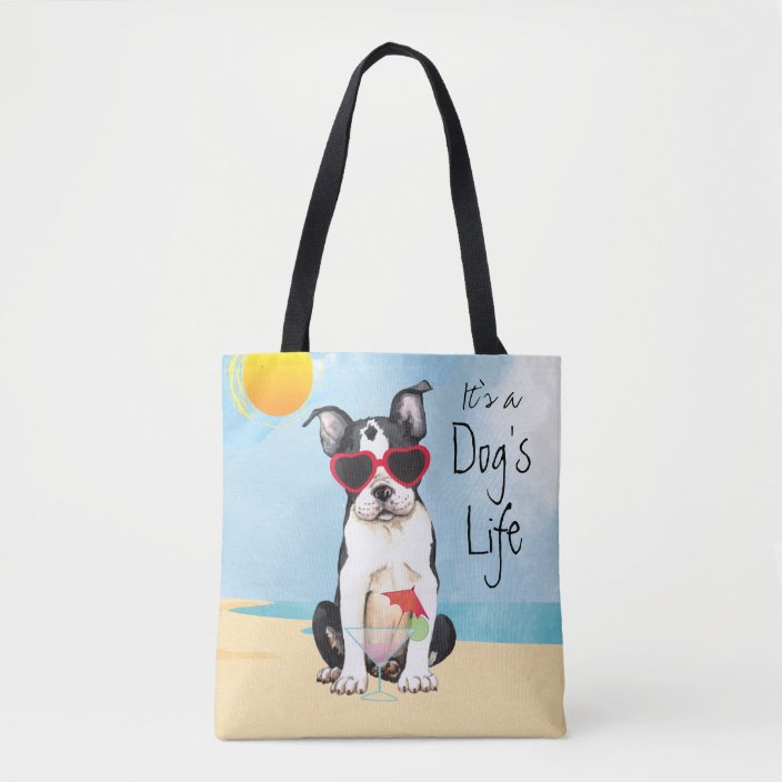 boston terrier tote bag