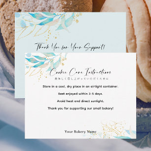 Summer Botanical Farmers Market Cookie Care Thank You Card