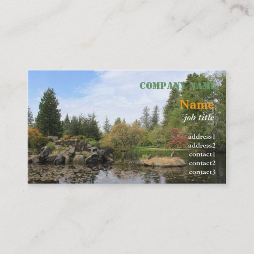 Summer botanical garden in Vancouver Business Card