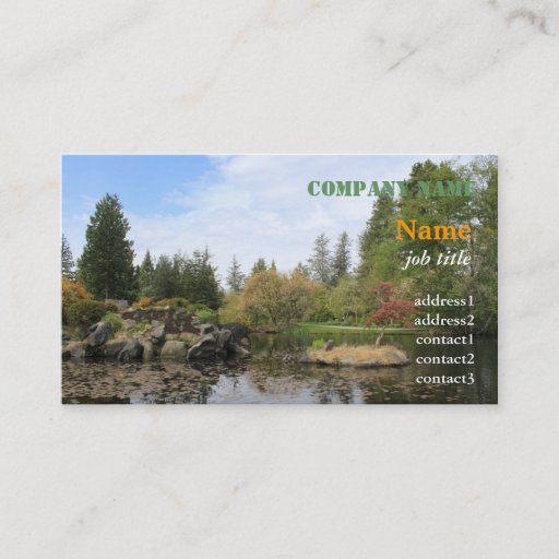 Customizable Summer botanical garden in Vancouver Business Card