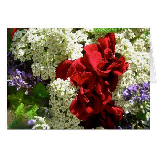 Summer Bouquet Flowers Cards (Front Horizontal)