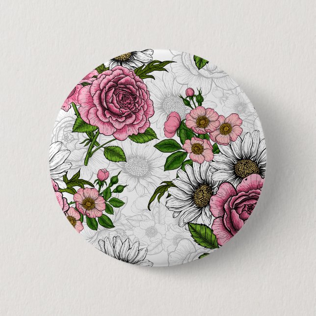 Summer bouquets button (Front)