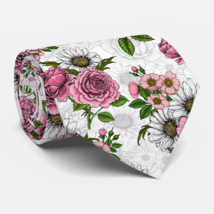 Summer bouquets neck tie