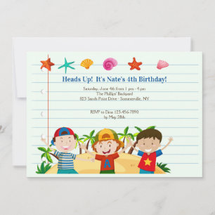 Summer Boys Invitation