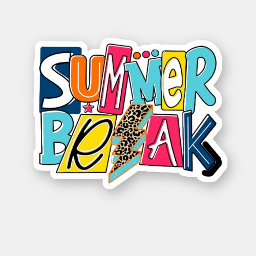 Summer Break Last Day of School Teacher Sticker