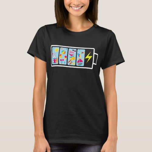 Summer Break Recharge Funny Teacher  T_Shirt