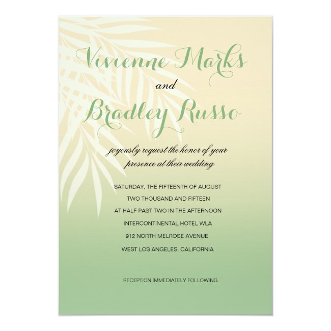 Summer Breeze Beach Wedding | jade Invitation