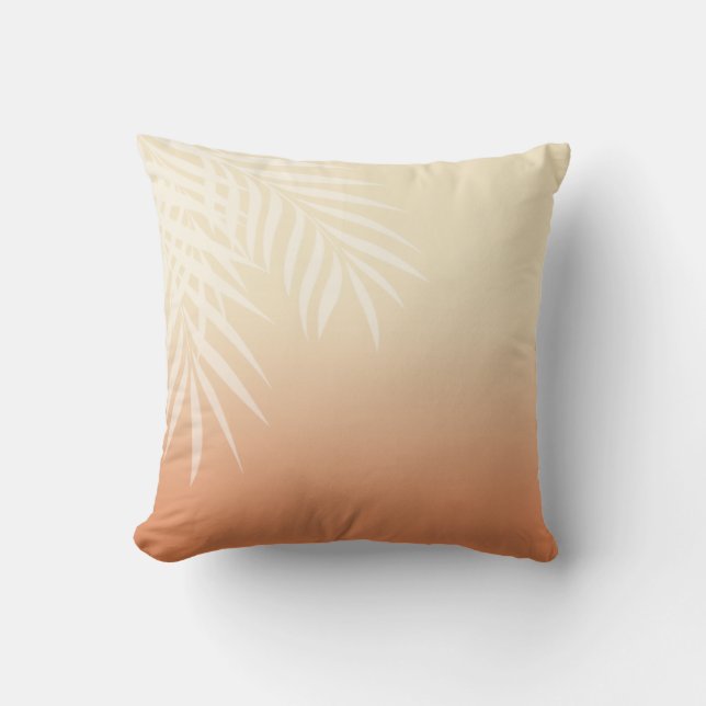 Summer Breeze Beach Wedding | peach Throw Pillow (Front)