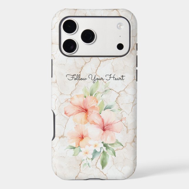 Summer Breeze Blush Peach Hibiscus   Case-Mate iPhone Case (Back)