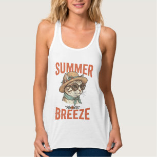 Summer Breeze Cat Vintage Engraving Shirt Design_1