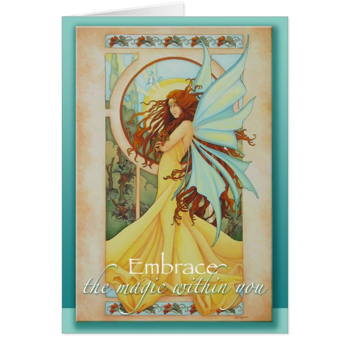 Summer Breeze Faery Greeting Card by Teri Rosario