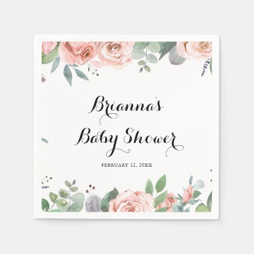 Summer Breeze Floral Baby Shower Napkins