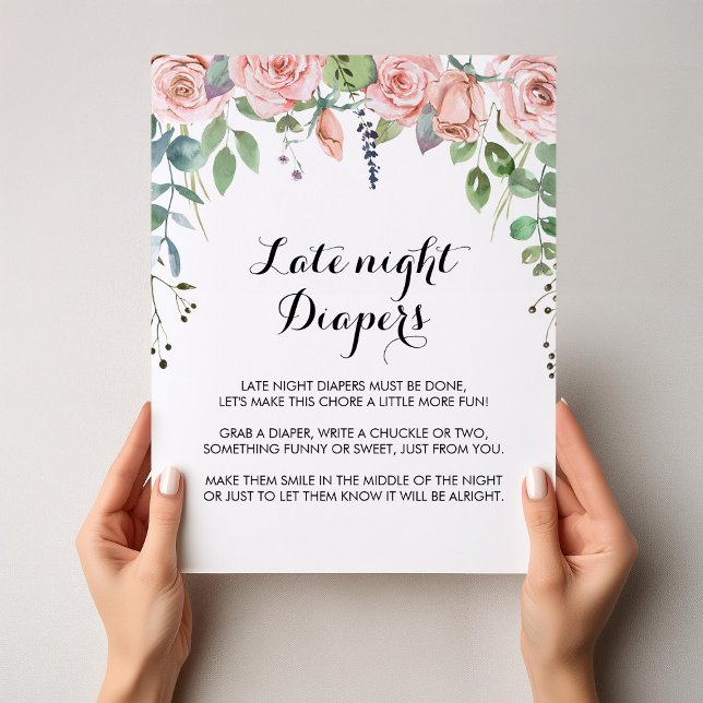 Summer Breeze Floral Late Night Diaper Sign (Creator Uploaded)