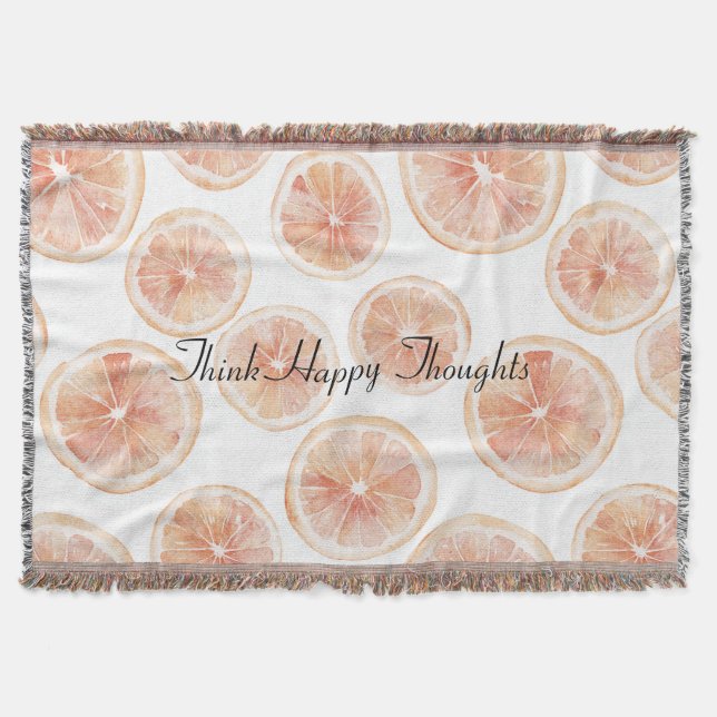 Summer Breeze Grapefruit   Throw Blanket (Front)