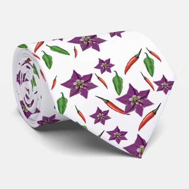 Summer Breeze, Grass, Skies Photo Neck Tie (Rolled)