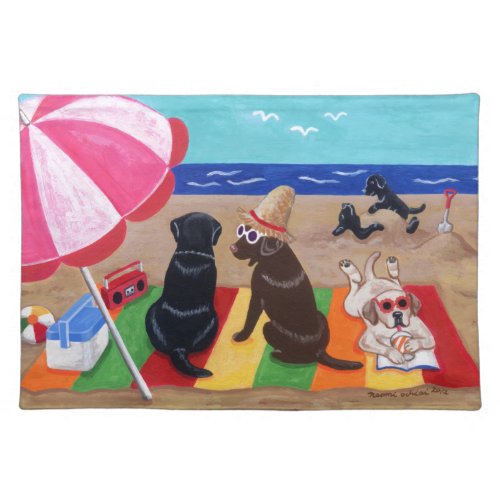 Summer Breeze Labradors Painting Placemat