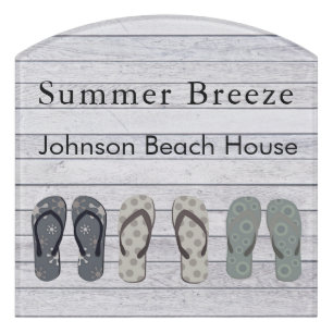 Summer Breeze Personalized Boardwalk Door Sign