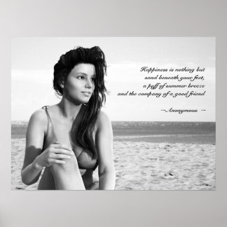 Summer Breeze Poster with Customizable Quotation