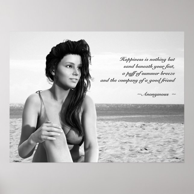 Summer Breeze Poster with Customizable Quotation (Front)