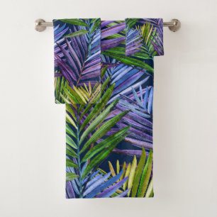 Summer Breeze Tropical Beach Palms Bath Towel Set