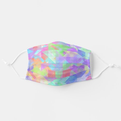 Summer Bright Blue Green Purple Pink Polygon Art Adult Cloth Face Mask