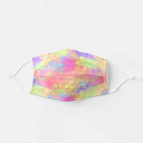 Summer Bright Purple Pink Blue Green Polygon Art Adult Cloth Face Mask