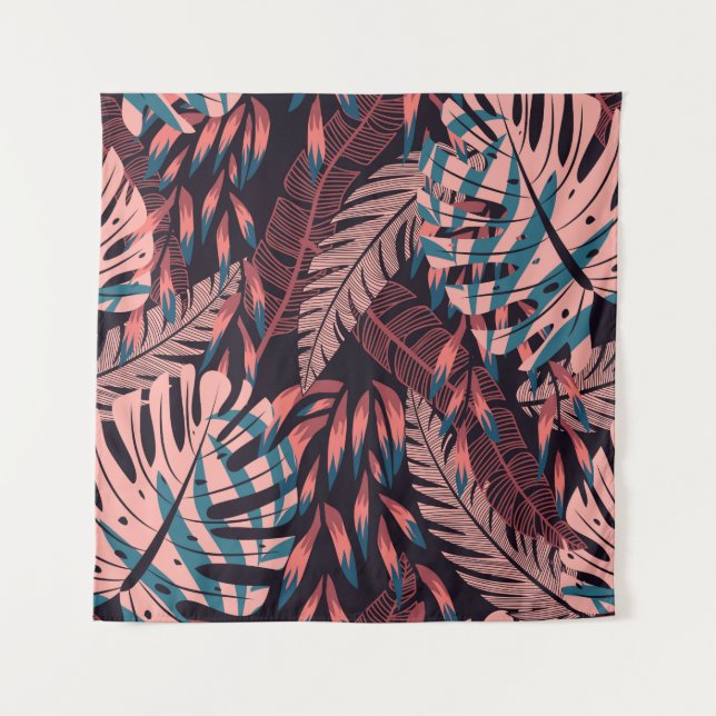 Summer bright seamless background with colorful tr tapestry (Front)