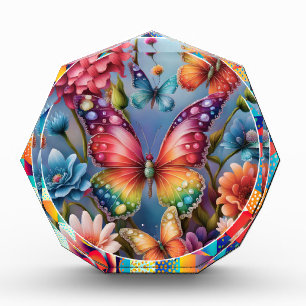 Summer Butterflies Acrylic Award