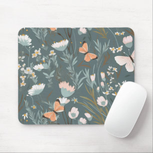 Summer Butterflies and Wildflowers Mouse Pad