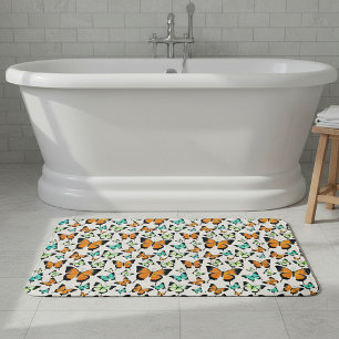 Summer butterflies  bath mat