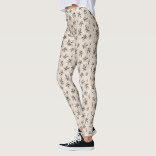 Summer Butterflies Botanical Yoga Pattern Legging